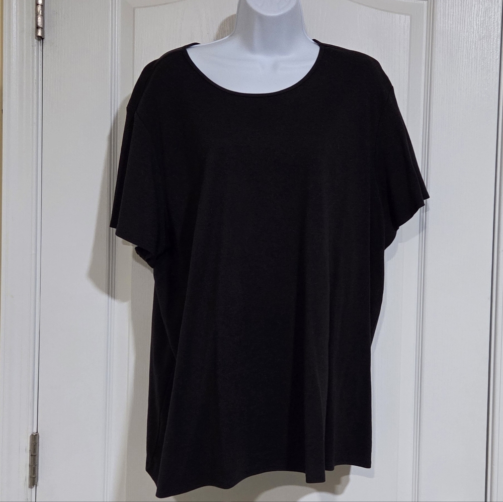Black Eileen Fisher black cotton T-Shirt 3x
